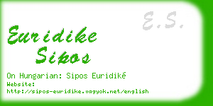 euridike sipos business card