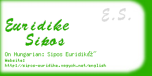 euridike sipos business card